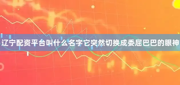辽宁配资平台叫什么名字它突然切换成委屈巴巴的眼神